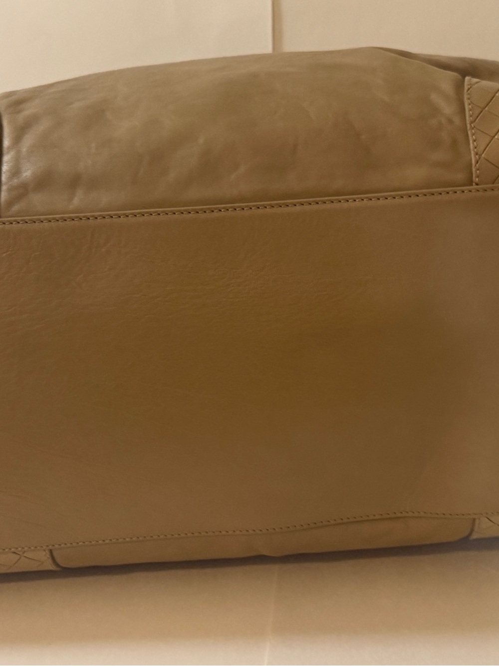 Authentic Bottega Veneta Tan Leather Travel Duffel Bag - Picture 16 of 16